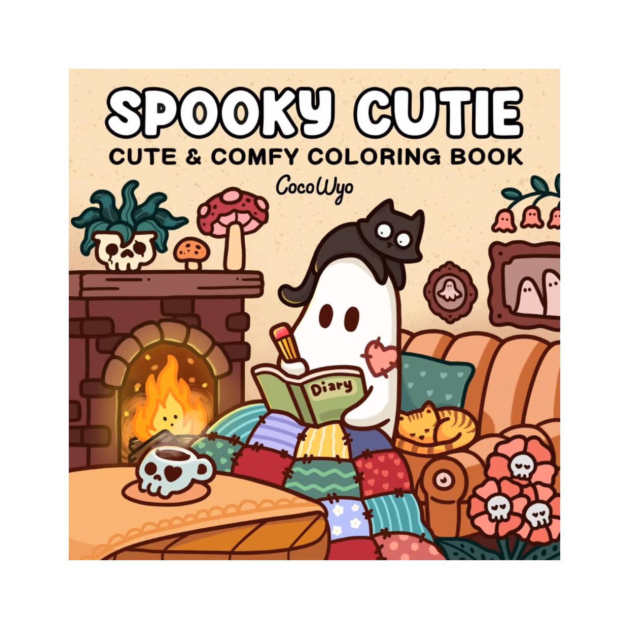 Spooky Cutie: Coloring Book for Adults and Teens Featuring Adorable Creepy Creatures in Cozy Hygge Moments for Relaxation (Cozy Spaces Coloring)
