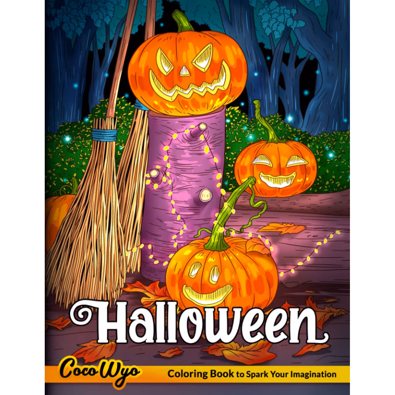 Halloween Coloring Book: Adults Coloring Book With Halloween Themed Witch Boo Pumpkin For Stress Relief
