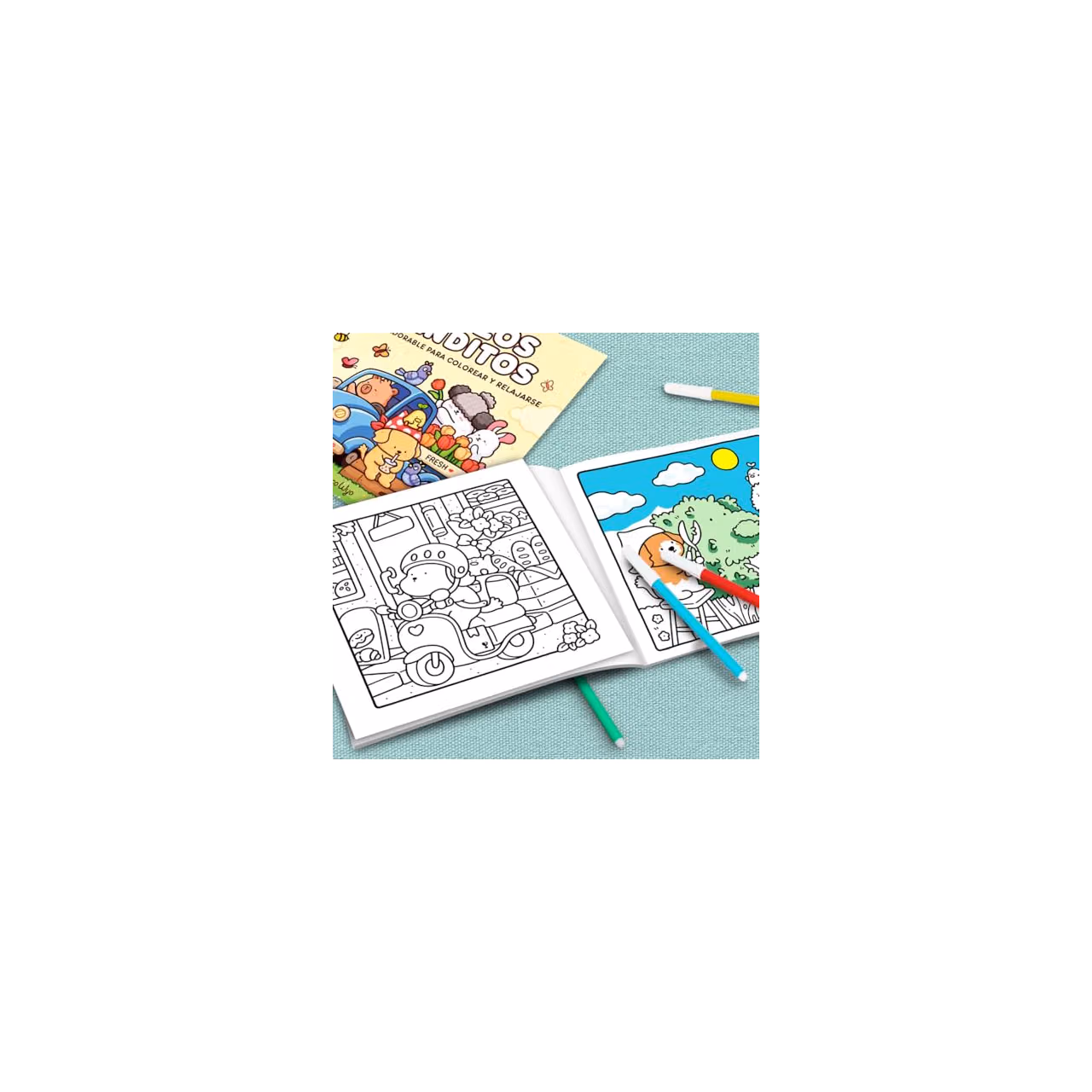 Abrazos blanditos. Un mundo cozy y adorable para colorear y relajarse ideal para niños y adultos / Cuddly Hugs (Spanish Edition)