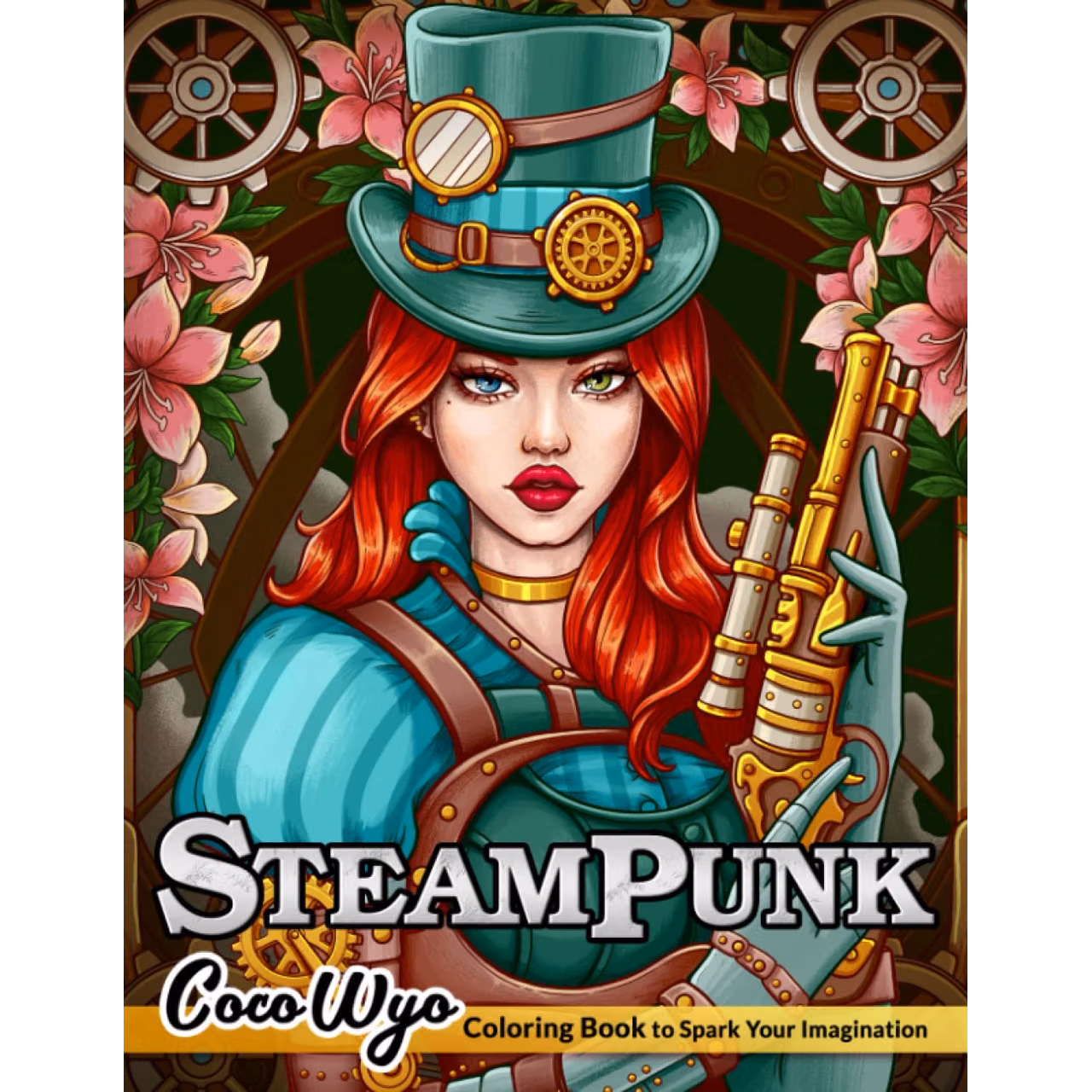 Steampunk Coloring Book: A Coloring Book For Adults Features Steampunk Designs, Science Fiction Theme, Steam-Powered Machinery ... For Stress Relief and Relaxation