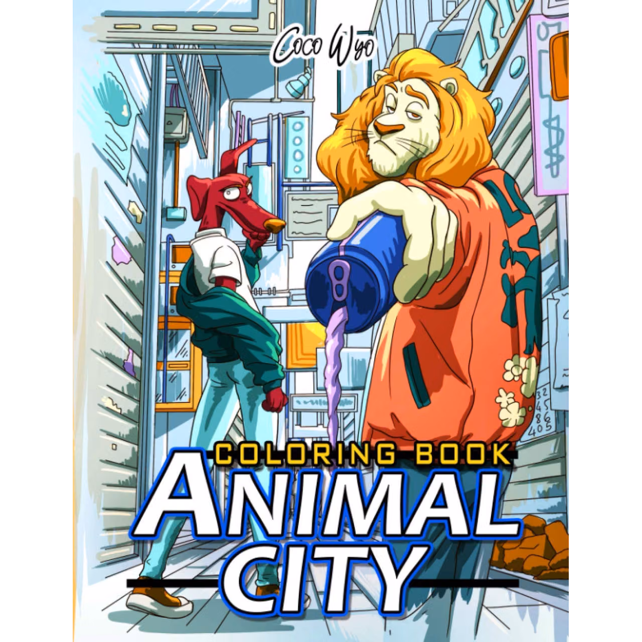 Animal City Coloring Book: Fun Easy and Relaxing Coloring Books for Adults