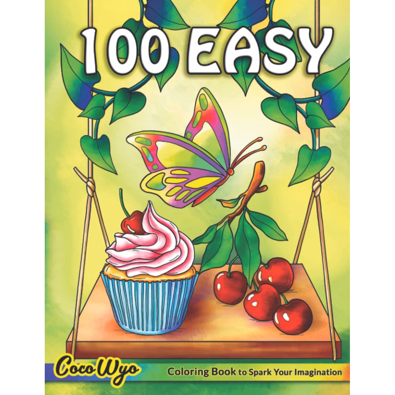 100 Easy Coloring Book: Adult Coloring Book For Stress Relief And Relaxing