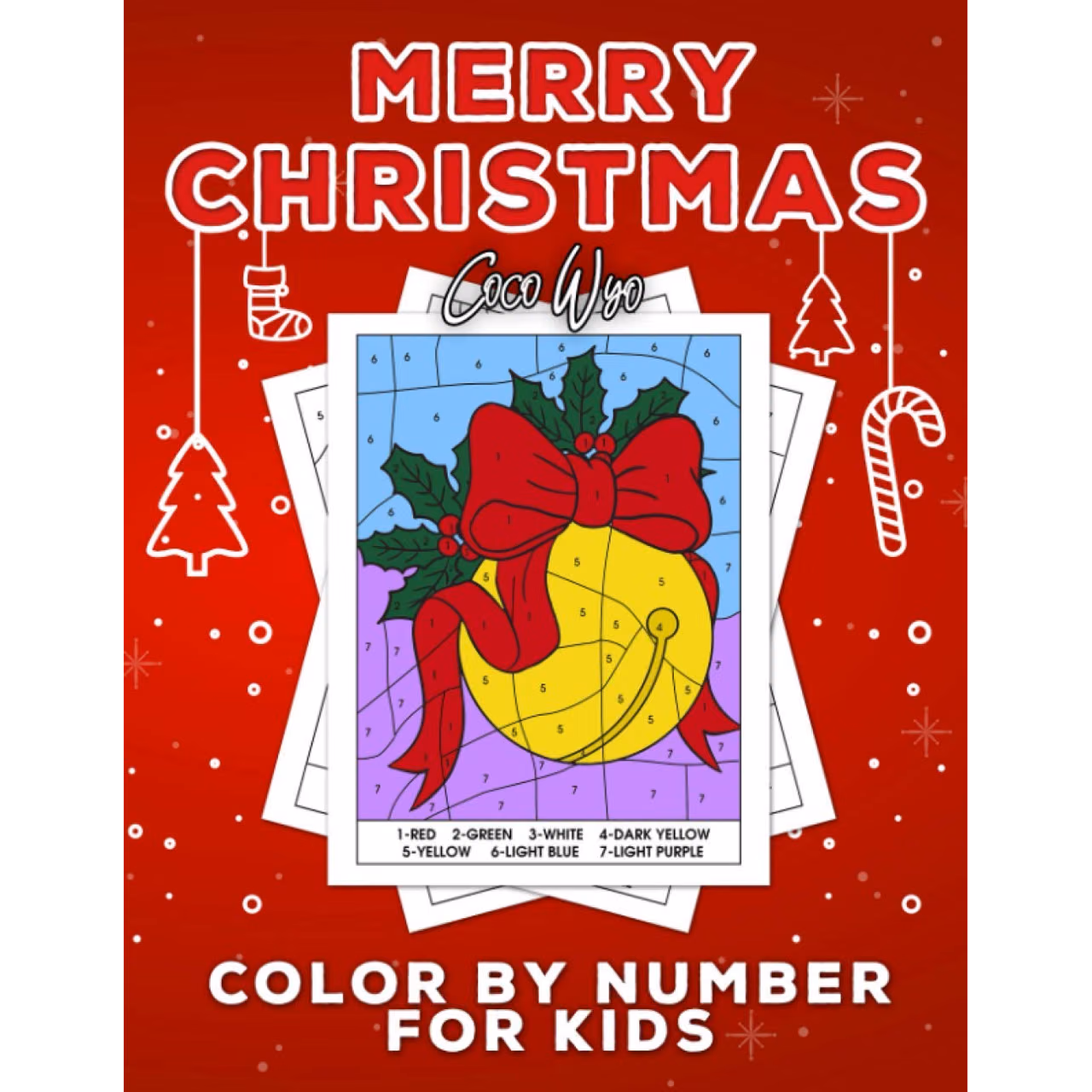 Merry Christmas Color By Number For Kids: Christmas Coloring Books for Kids 4-8 Ages - A Easy and Fun Way to Learn Color and Number
