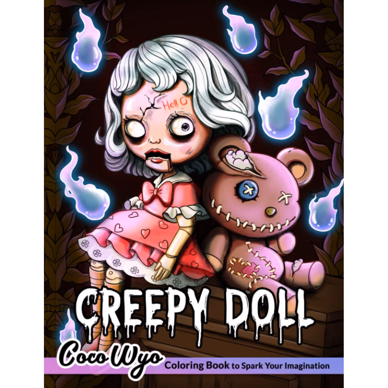 Creepy Doll Coloring Book: A Coloring Book for Adults Features Baby Dolls in Horror Style, Gore & Spine-Chilling Illustrations