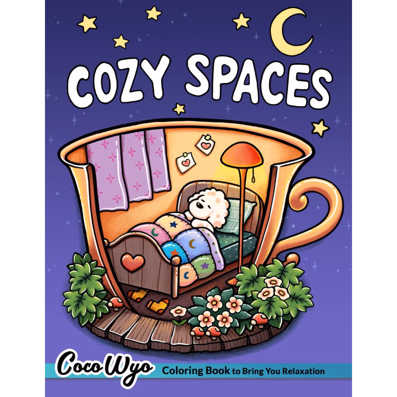 Cozy Spaces: Coloring Book for Adults and Teens Featuring Relaxing Familiar Corners with Cute Animal Characters for Stress Relief