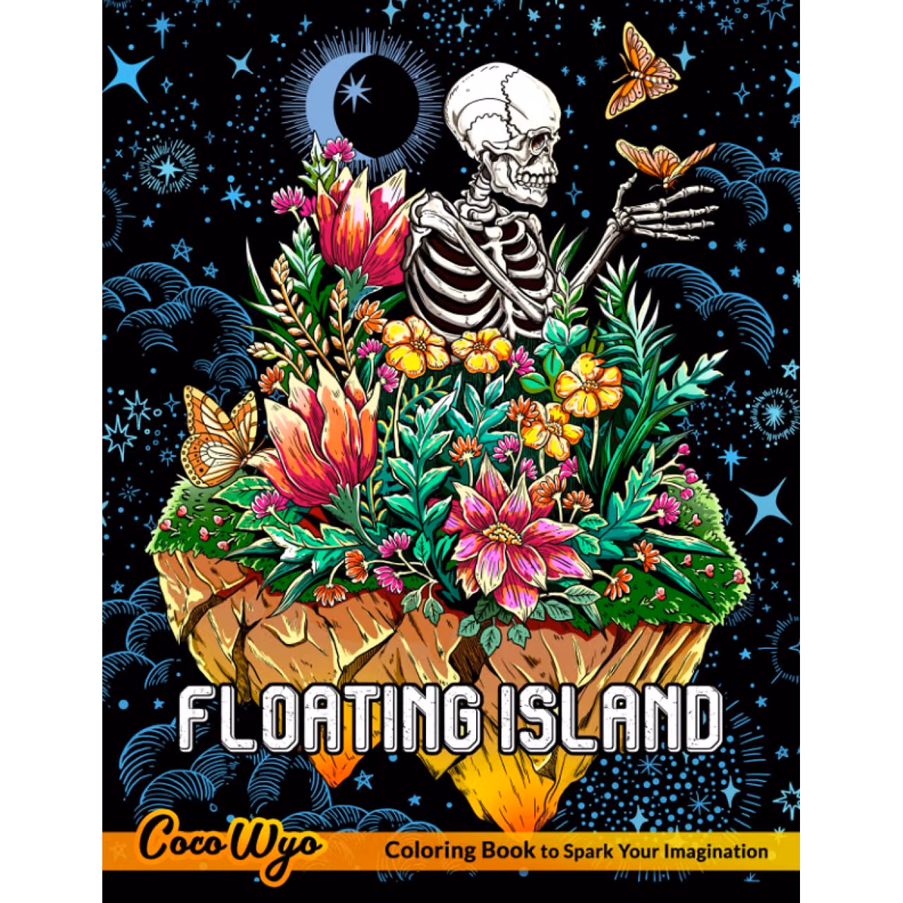 Floating Island Coloring Book: Adults Coloring Books With Floating Landscapes Including Castles, Houses, Planets, Ships And More For Stress Relief and Relaxation