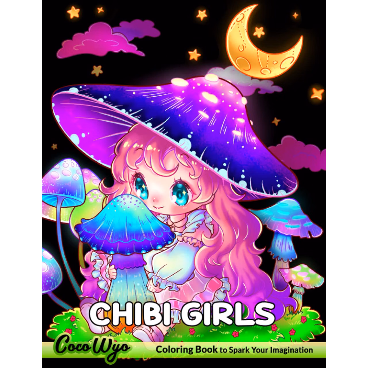 Chibi Girls Coloring Book: Coloring Book For Kids With Lovable Cute Anime Kawaii Girls