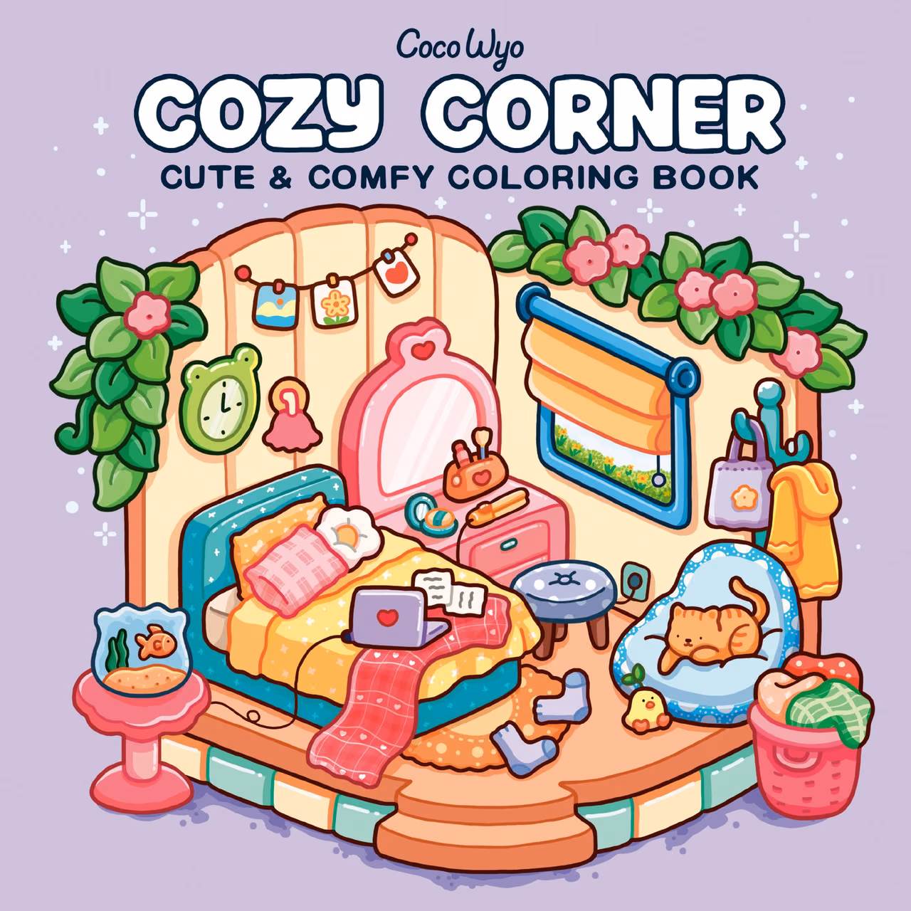 Cozy Corner: Coloring Book for Adults and Kids (Cozy Spaces Coloring)
