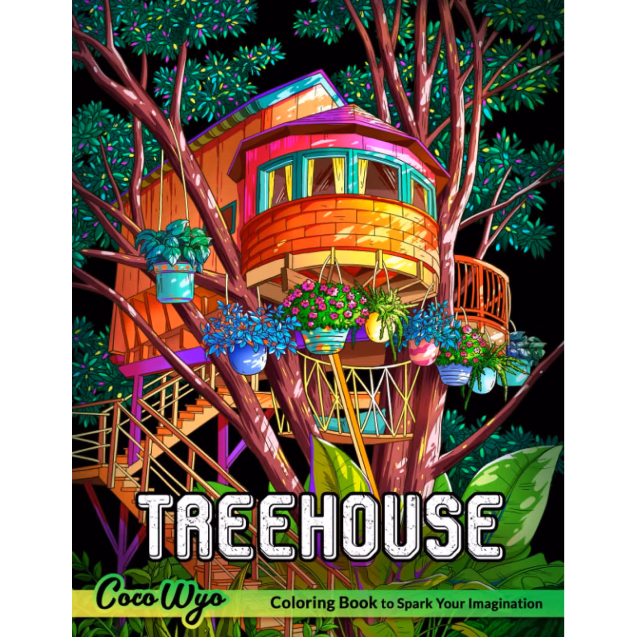 Treehouse Coloring Book: An Adult Coloring Book with Treehouses and Beautiful, Peaceful Landscapes for Relaxation