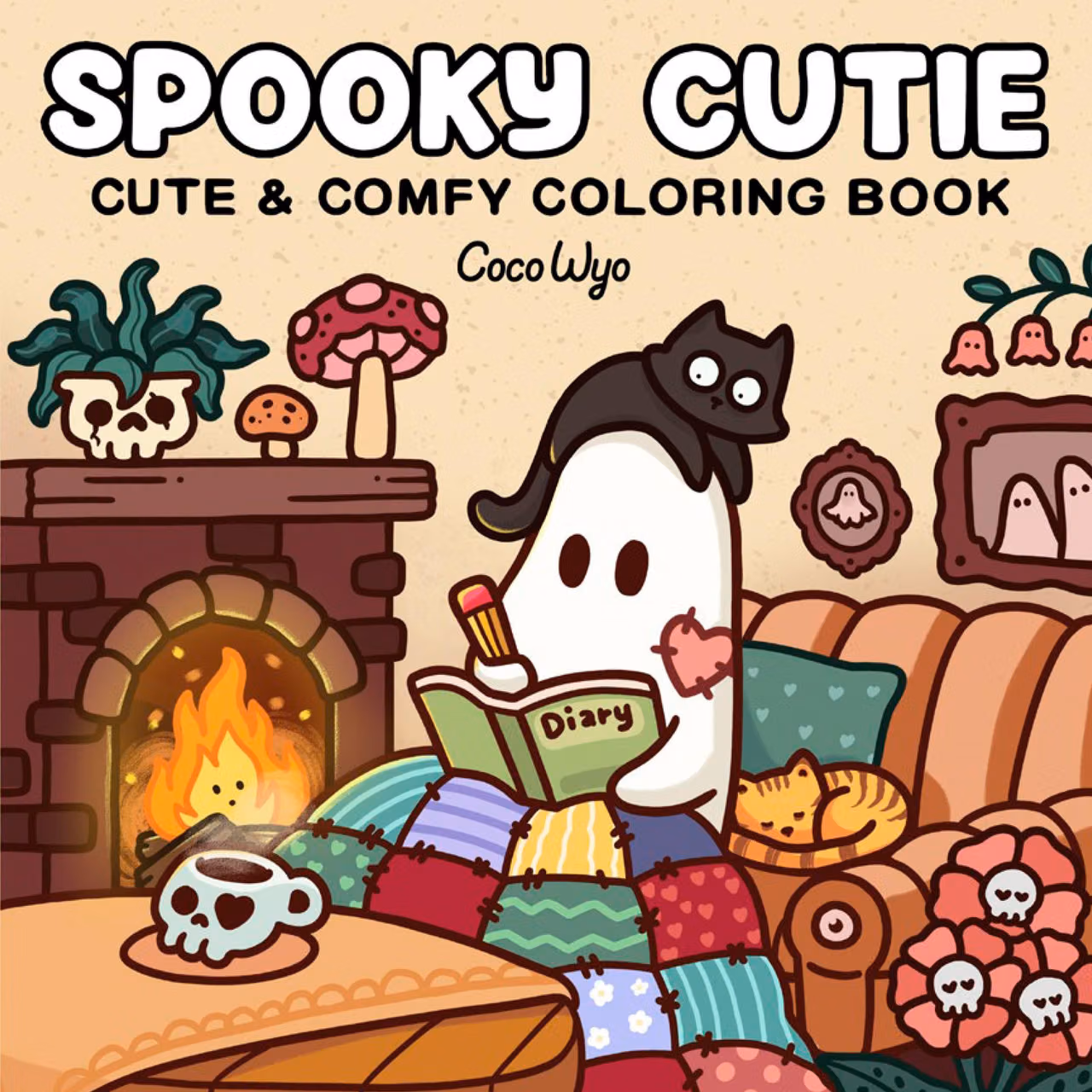 Spooky Cutie: Coloring Book for Adults and Kids (Cozy Spaces Coloring)