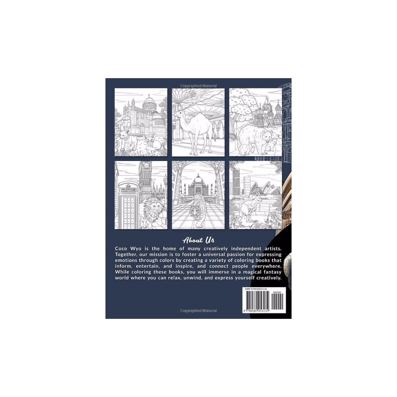 National Animals Coloring Book: Coloring Book With An Iconic Animal and Site Of Country