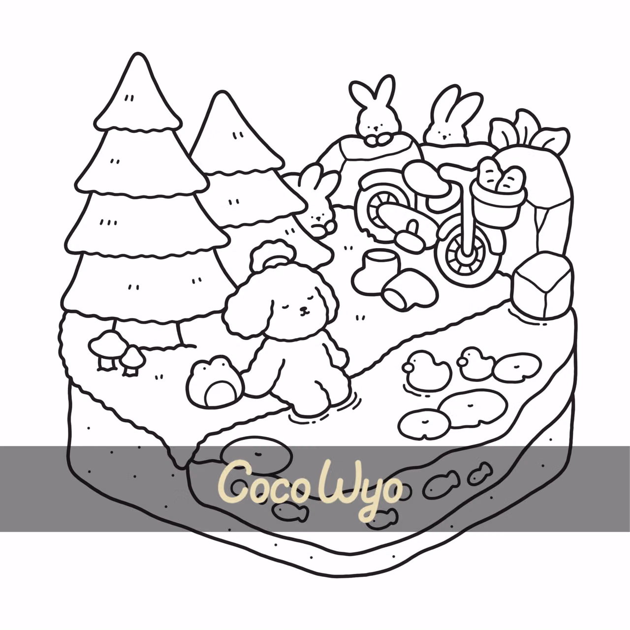 Coco Wyo - Mon petit monde cosy - Coloriages mignons et cocooning - Cosy colo