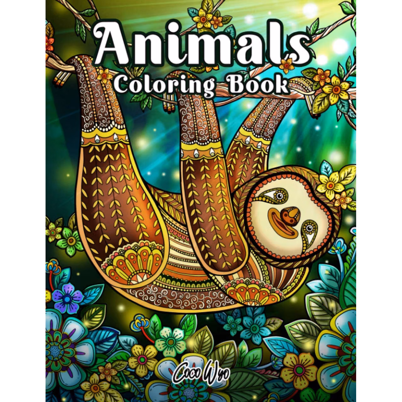 Animals Coloring Book: Mandala Adults Coloring Book For Stress Relief And Relaxation