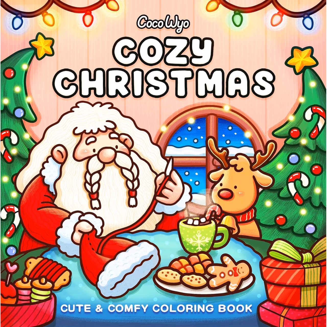 Cozy Christmas: Coloring Book for Adults and Kids Spiral-Bound [Spiral-bound] Coco Wyo