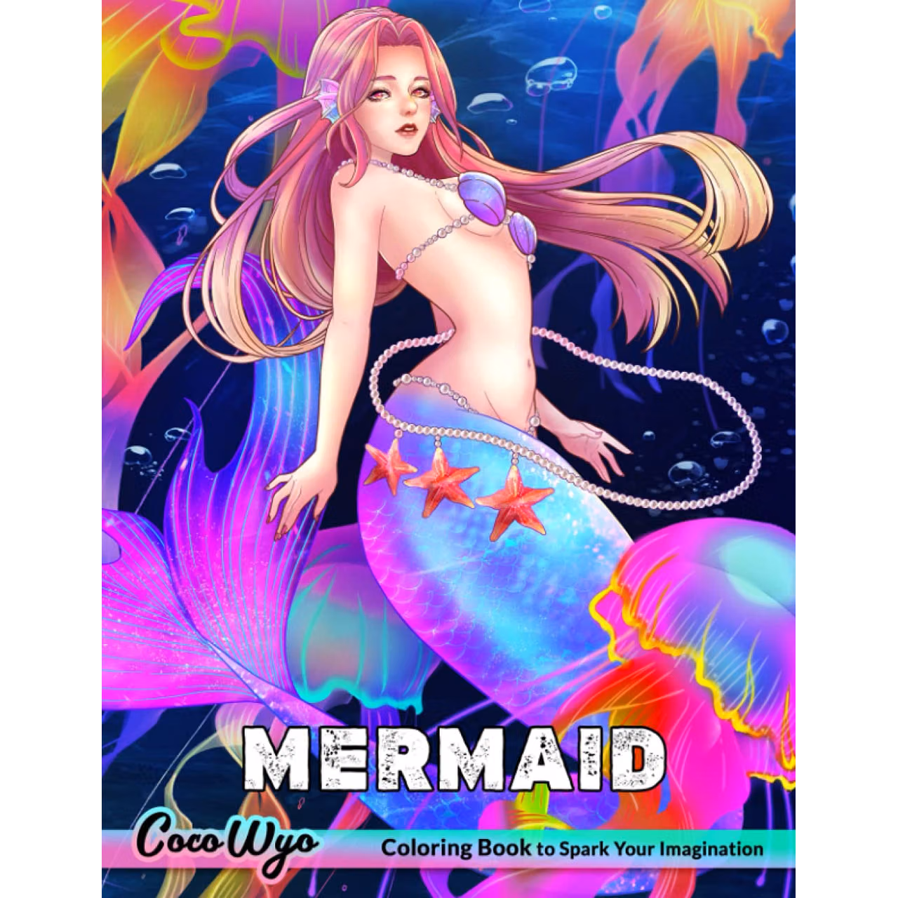 Mermaid Coloring Book: Adult Coloring Book Features Beautiful and Fanstasy Mermaid with Ocean Scences For Relaxation