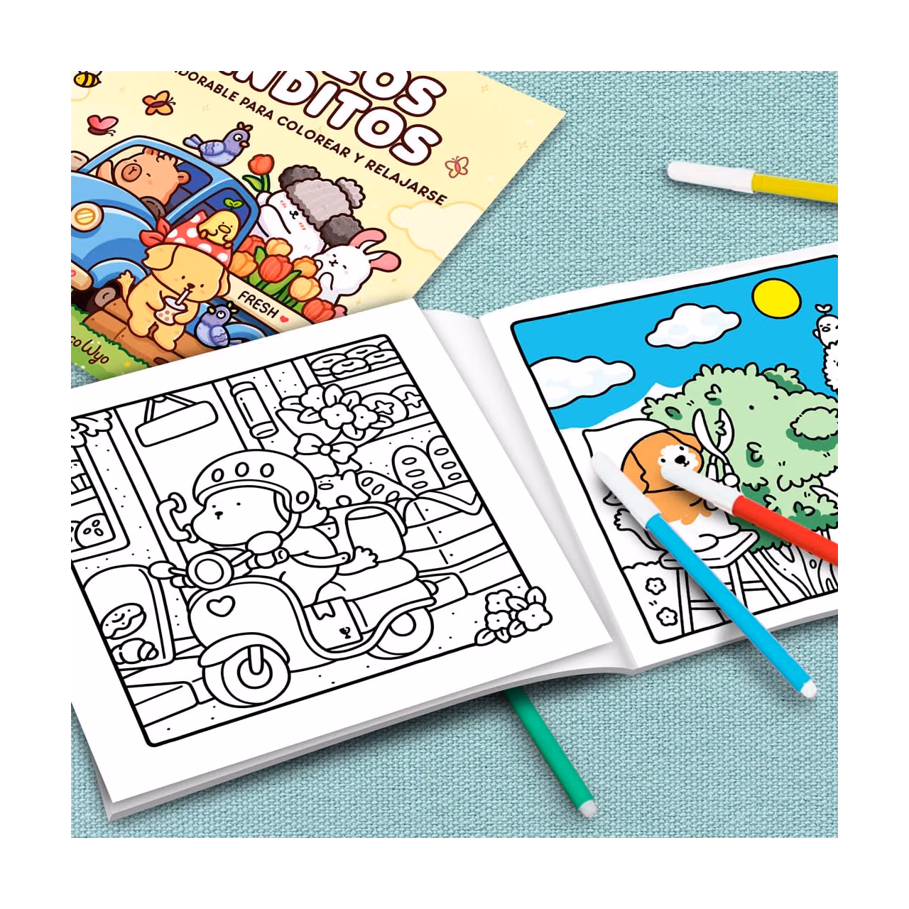 Abrazos blanditos. Un mundo cozy y adorable para colorear y relajarse ideal para niños y adultos / Cuddly Hugs (Spanish Edition)