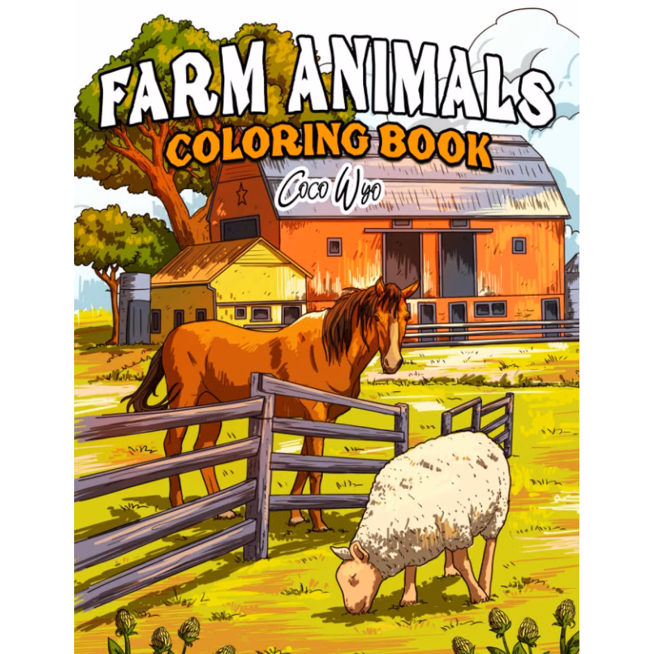 Farm Animals Coloring Book: Adult Coloring Books Featuring Beautiful Farm Animals for Stress Relief and Relaxation