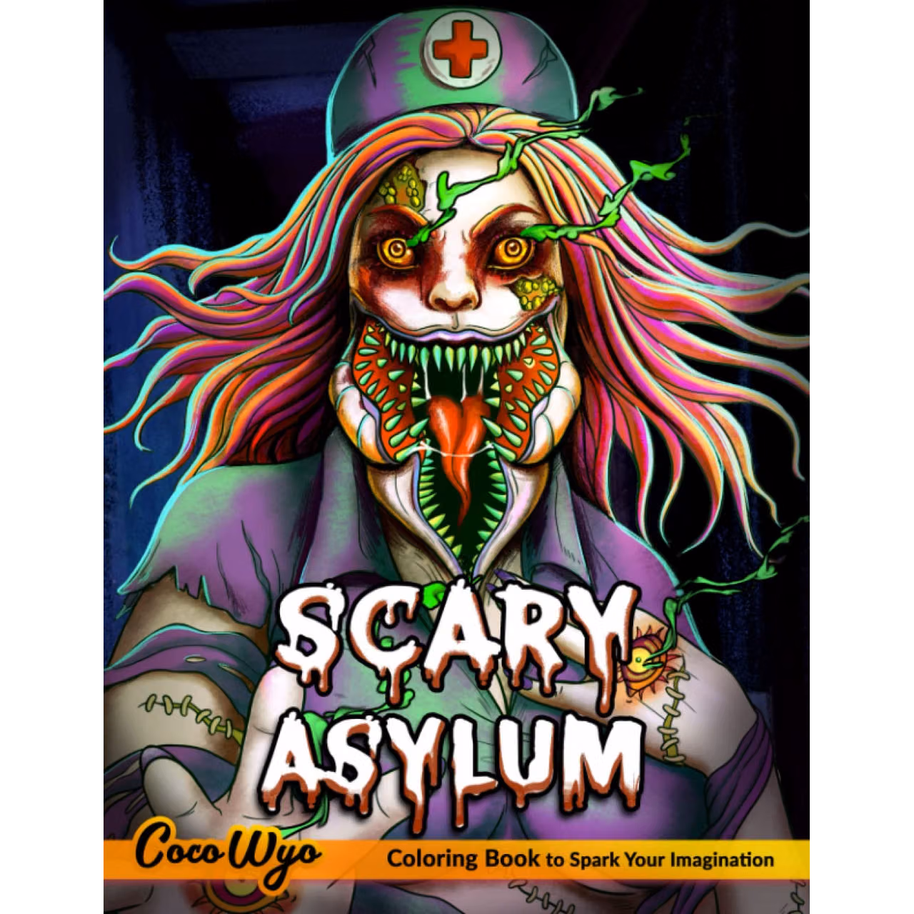 Scary Asylum Coloring Book: A Horror Coloring Book For Adults Features Terrifying Infirmary, Scary Hospital, Extra Creepy & Spine-Chilling, Gruesome Illustrations